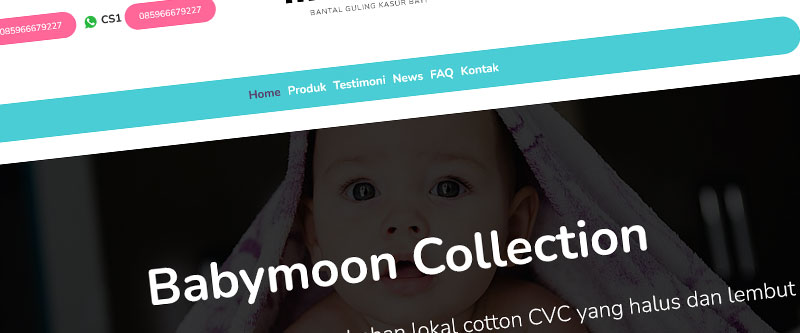 Jasa Pembuatan Website Bandung Murah Babymoon Collection Jasa pembuatan website murah Bandung Katalog Produk Babymoon Collection