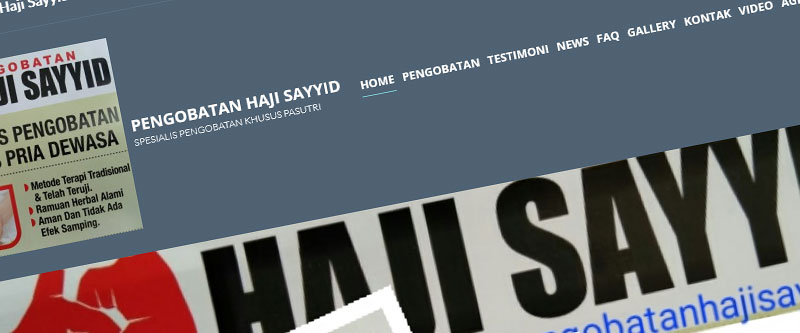 Jasa Pembuatan Website Bandung Murah Pengobatan Haji Sayyid Jasa pembuatan website murah Bandung Company Profile Pengobatan Haji Sayyid