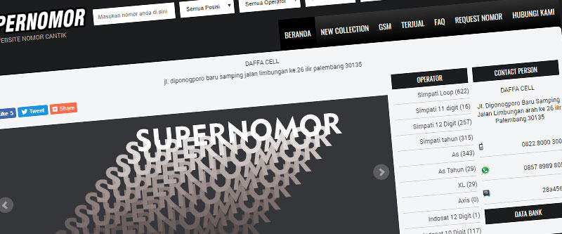 Jasa Pembuatan Website Bandung Murah supernomor.com Jasa pembuatan website murah Bandung Nomor Cantik supernomor.com