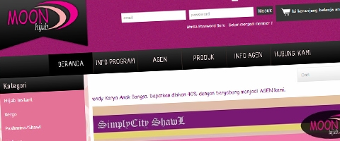 Jasa Pembuatan Website Bandung Murah  Jasa pembuatan website murah Bandung Toko Online Moon Hijab